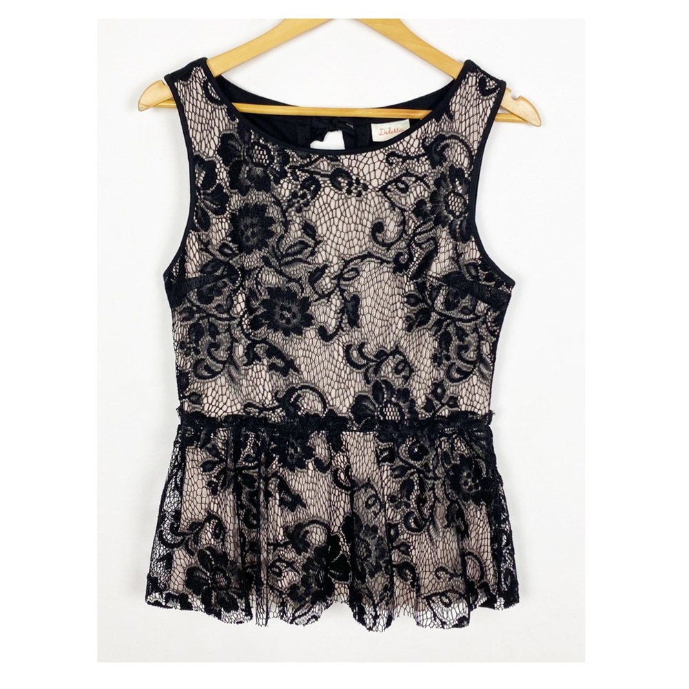 Anthropologie Deletta Beatrice Lace Overlay
Peplum Top Size Small - Picture 7 of 7